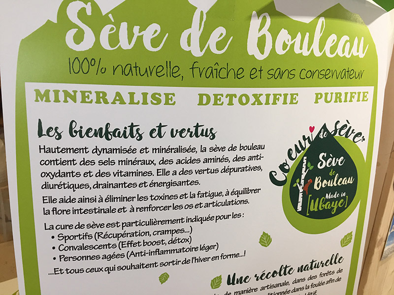 Sève fraiche de bouleau